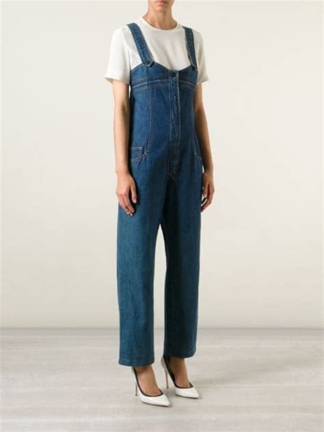 blue jean chanel|Chanel denim jumpsuit.